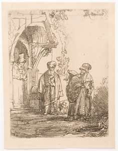Image of Three Oriental Figures (Jacob and Laban)