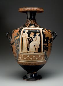 Image of Apulian Red Figured Funerary Hydria