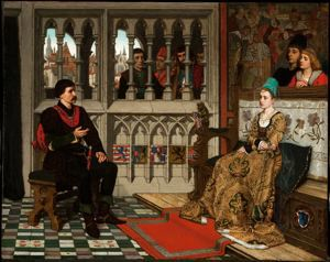 Image of King Henry V of England Courting Princess Catherine of Valois