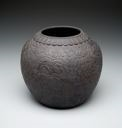 Image of Olla Form Vase with Chrysanthemums